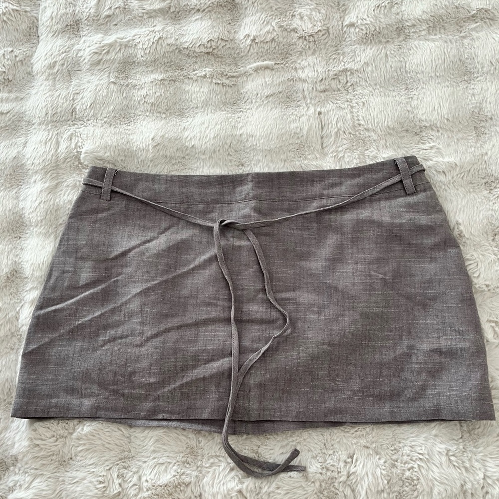 White Fox Grey Mini Skirt